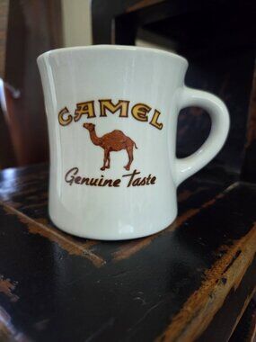 CAMEL Cigarettes Restaurant Ware Diner Style Heavy Coffee Mug GENUINE TASTE Vtg